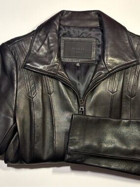 Avanti New York 100% Leather Jacket – Women’s S – Black – Soft Leather – Y2K